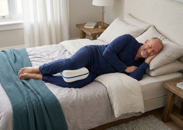 Comfy pillow covjek u krevet